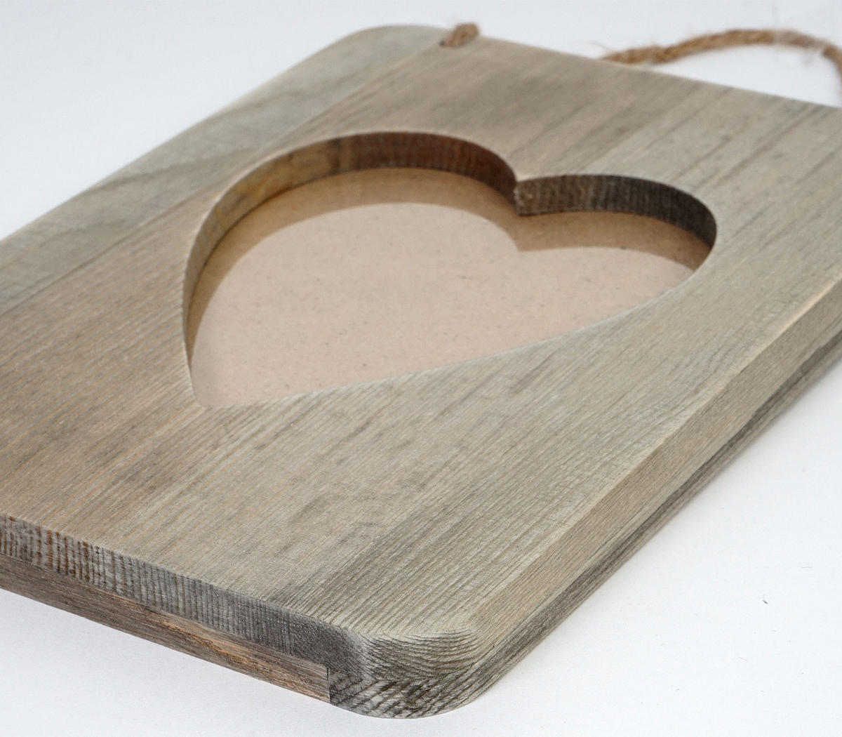 BILDERRAHMEN SHABBY-LOOK herz Grau - Grau, Holz (13/26/2cm) - MCW