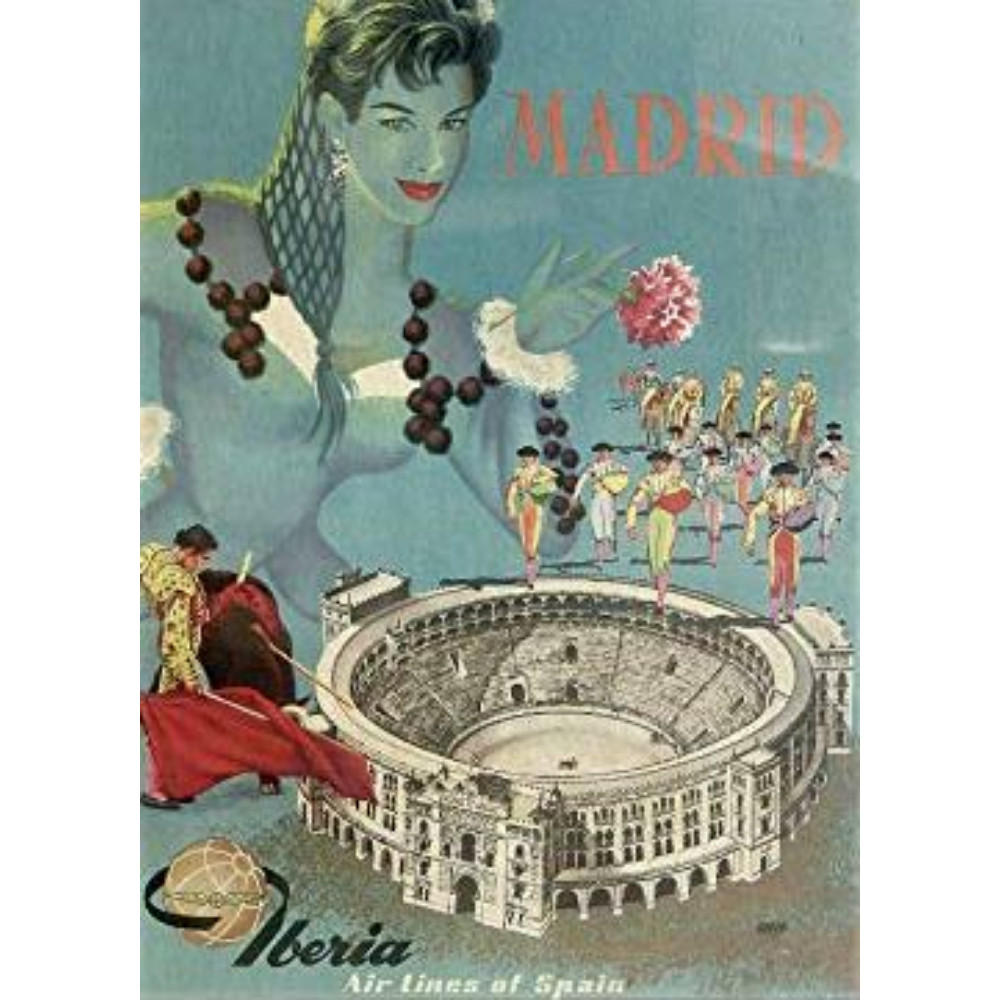 POSTER Europa Madrid A4 Rahmenlos - Klar, Papier (29.7/5/21cm) - Nacnic