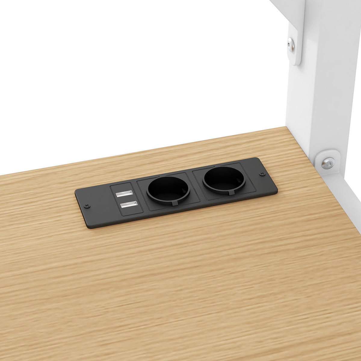 HOCHBETT 140/200 cm DE-03415, mit LED, Schreibtisch, offenem Kleiderschrank und 3 Schubladen, in Weiß - Weiß, Holzwerkstoff/Metall (140/200cm) - ComfortXL