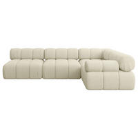ECKSOFA modulares Sofa Mende-L2 - 285x190x70 cm Beige Bouclé - Beige, Holzwerkstoff/Textil (285/190cm) - ALTDECOR