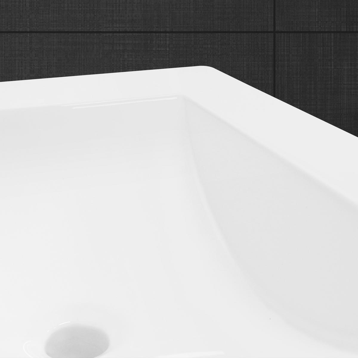 WASCHBECKEN - Weiß, Keramik (41.5/15.5/51cm) - ML-DESIGN