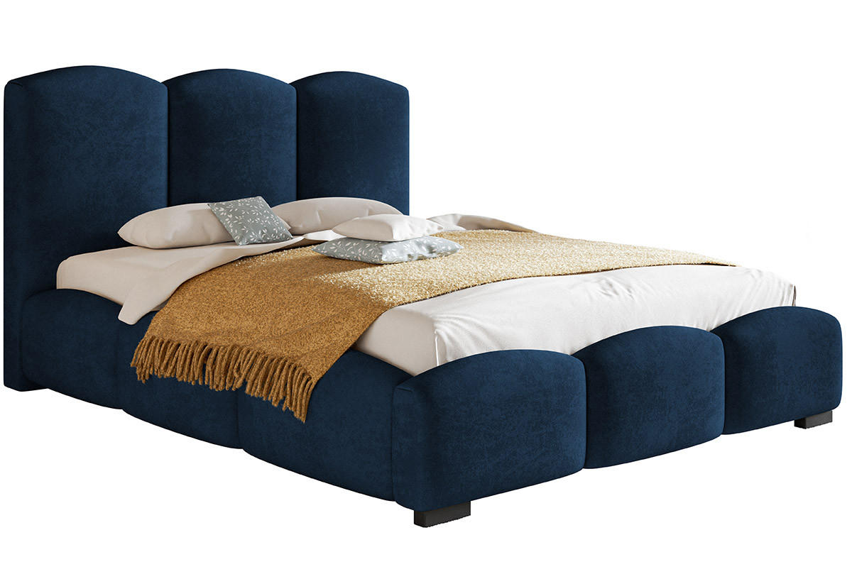 BETT Blau BEN 14 Mit Bettkasten 180x200 cm - Dunkelblau, Textil (180/200cm) - Sepro Meble