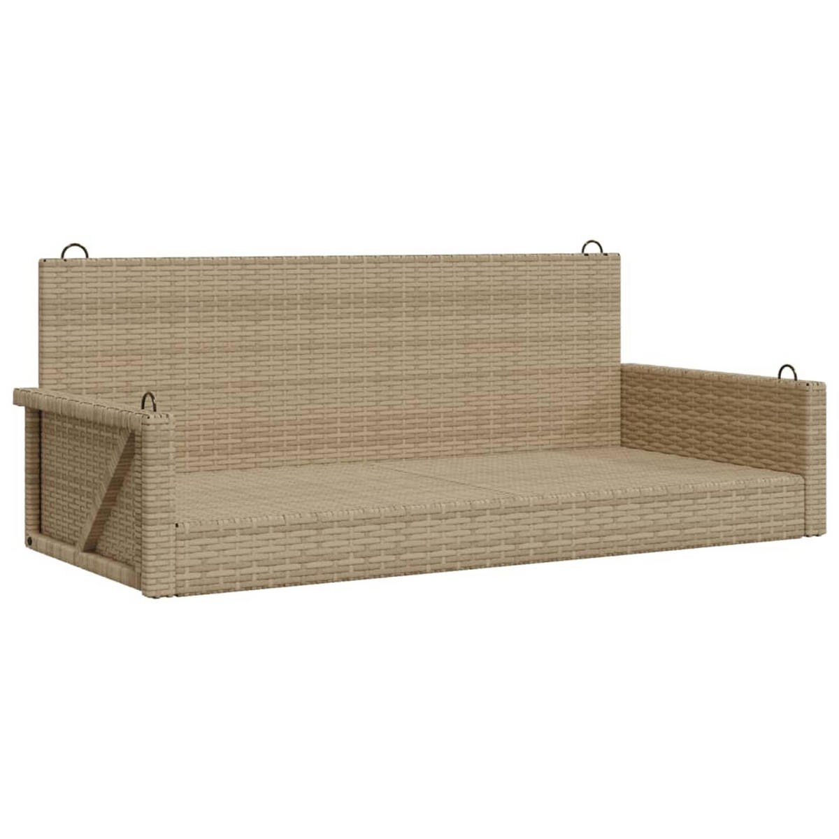 HÄNGEBANK Beige 119x56x48 cm Poly Rattan - Beige, Kunststoff (119/48/56cm) - furnicato