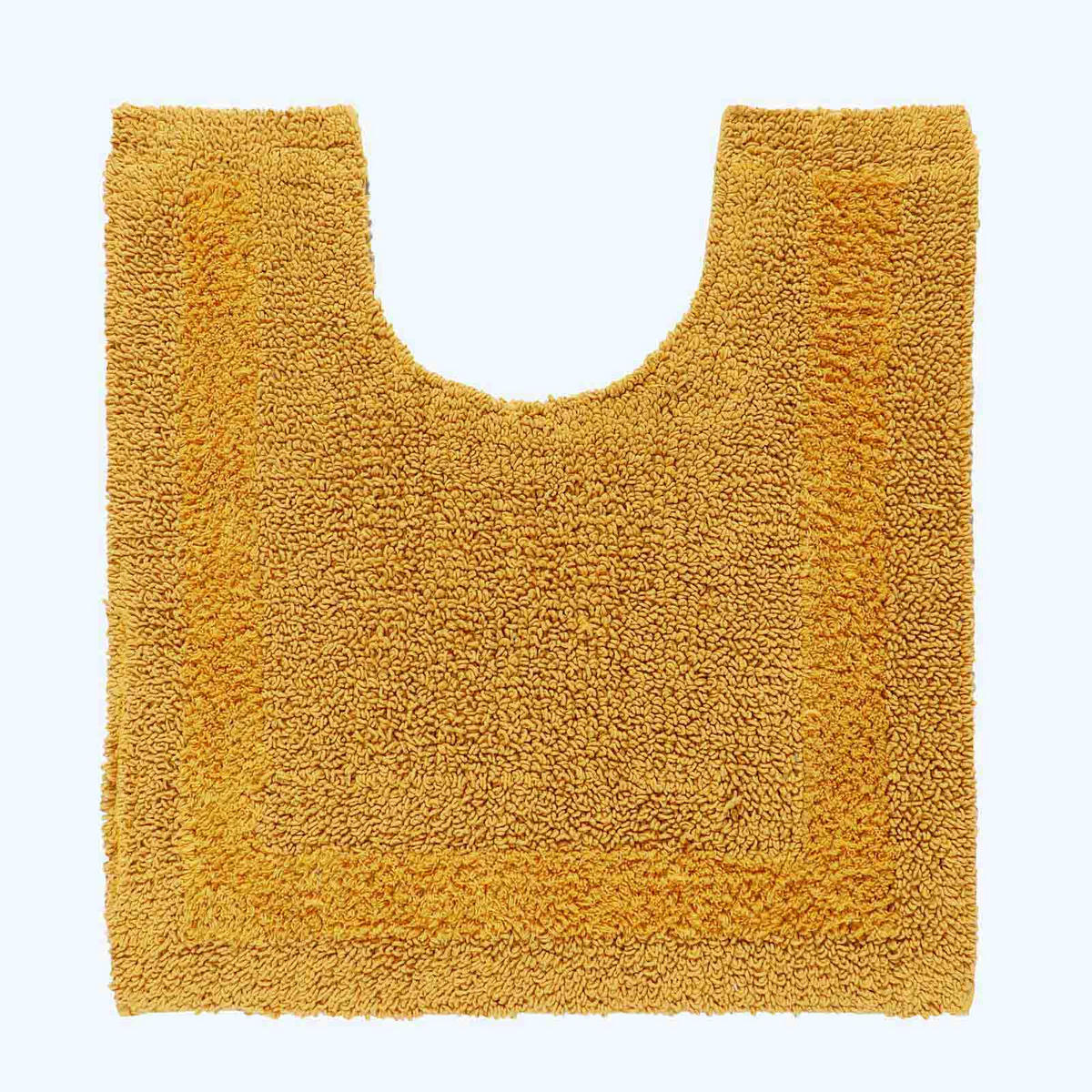 BADGARNITUR 2-teilig, Badematte & WC-Vorleger, wendbar - Gelb, Textil (50/80cm) - Homescapes