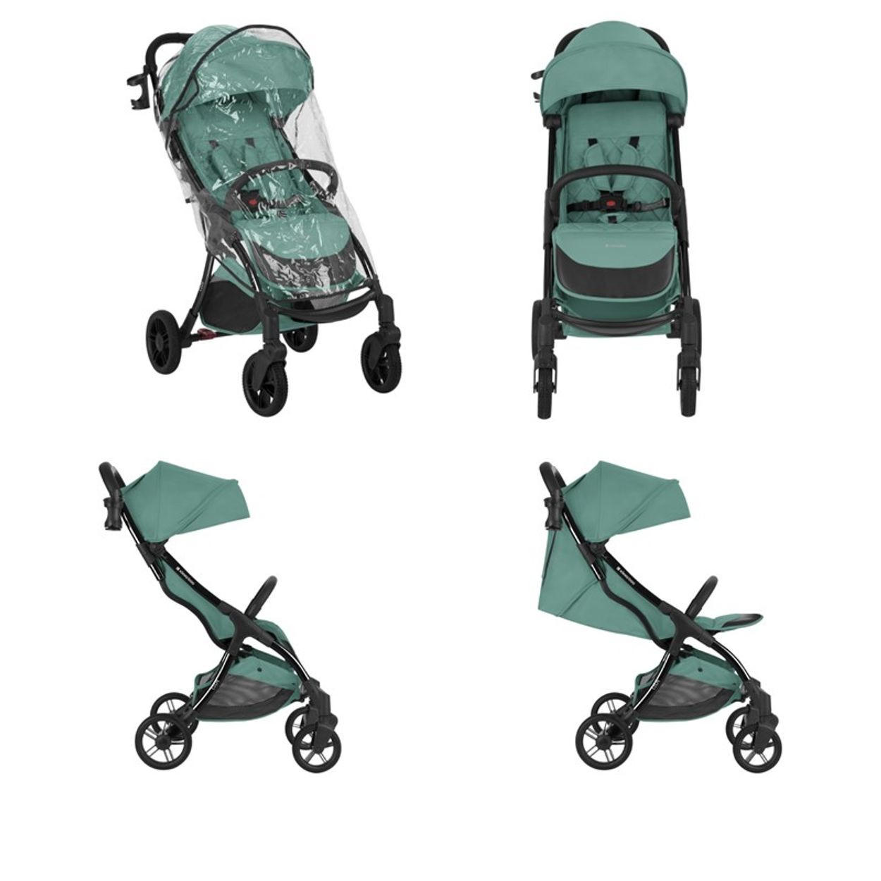 Thumbnail - Kikka boo Buggy, Grün, Metall, 43x102x72 cm, kinder, unisex, Baby on Tour, Kinderwagen, Buggys