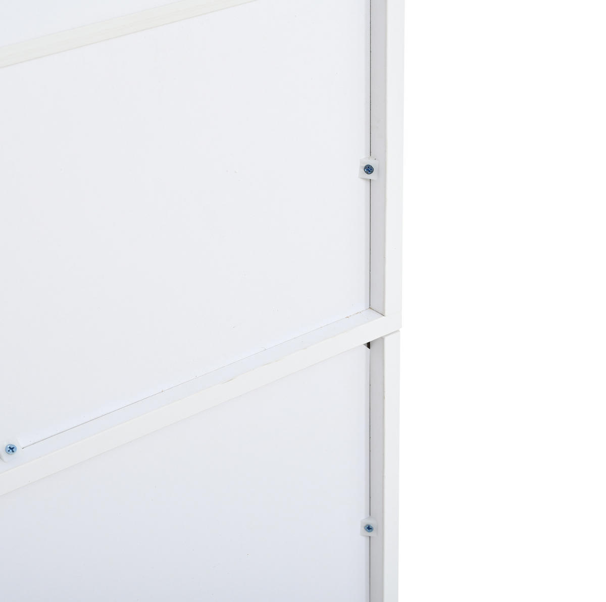 VITRINE aus MDF und Glas 120x34x200 cm Weiß mit LED-Beleuchtung und 6 Türen - Weiß, Holzwerkstoff (120/200/34cm) - IVMEU