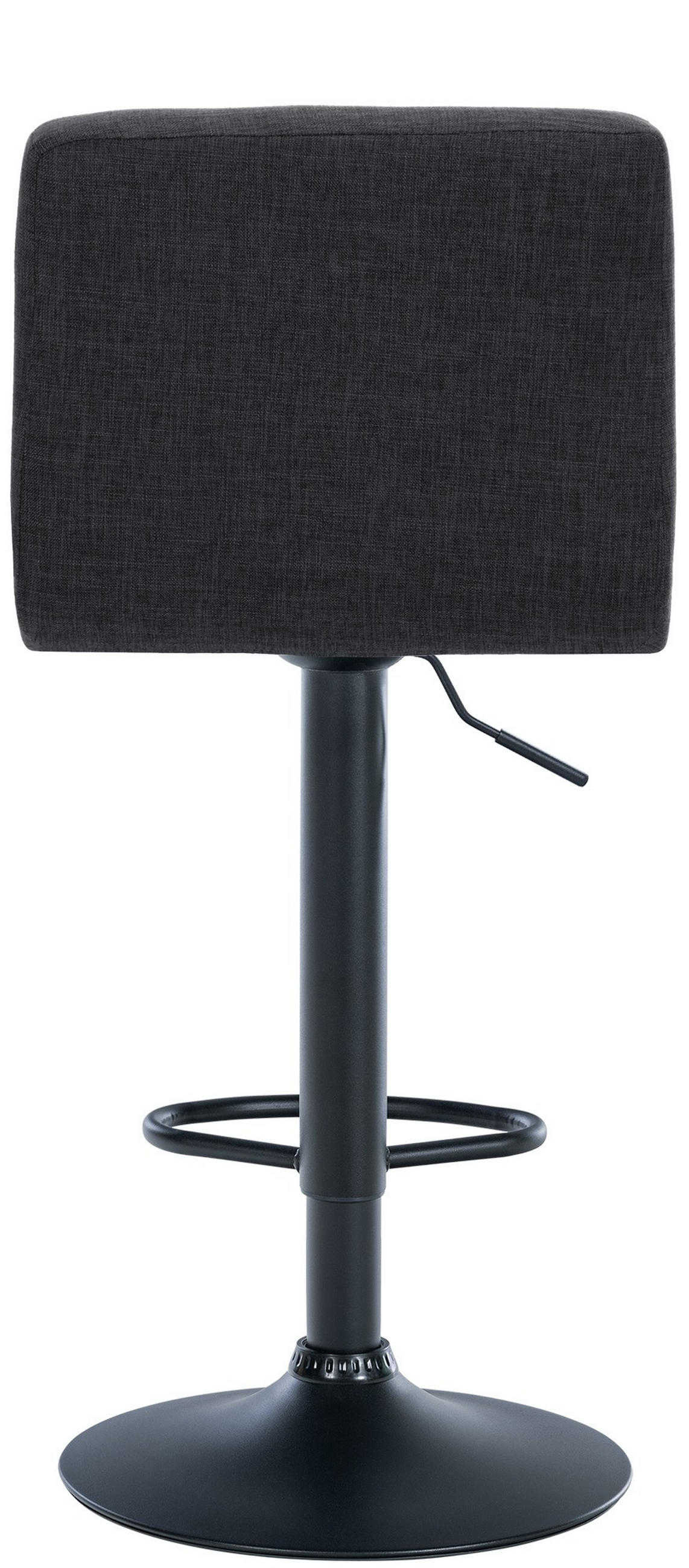 BARHOCKER MADRID Dunkelgrau Stoff Schwarz - Dunkelgrau, Textil/Metall (46/94/47cm) - DELUKE