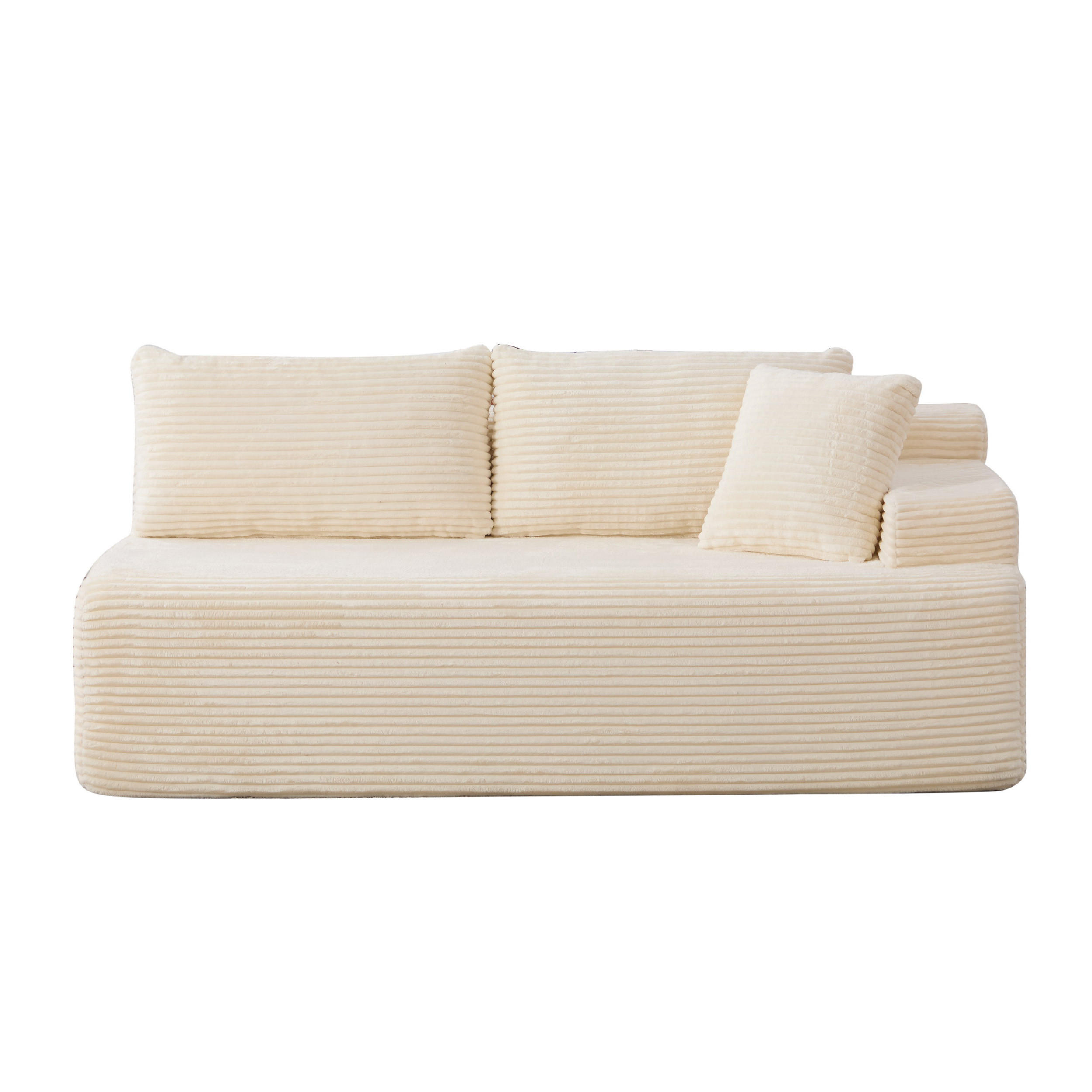 SOFAELEMENT 172/99/74.5 cm Elfenbein mit rutschfestem Boden - Ecru, Textil (99/74.5/172cm) - Oxeza