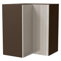 ECKHÄNGESCHRANK Brerra W12/60 Lava / RAL 9001 creme Hochglanz 60 / 60 / 72cm - Dunkelgrau/Creme, Holz/Holzwerkstoff (60/72/60cm) - Feldmann-Wohnen