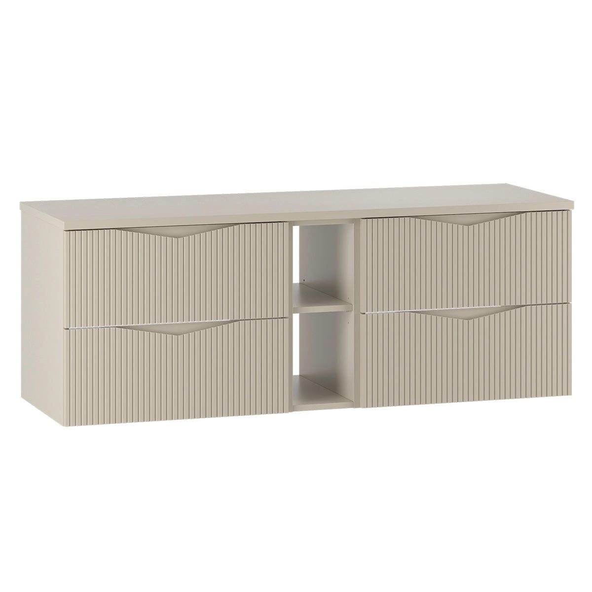 WASCHTISCHUNTERSCHRANK 140.6cm Tao Kaschmir - Beige, Holzwerkstoff (140.6/52.2/46.5cm) - Petits-meubles