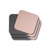 UNTERSETZER - Veganes Leder - Grau / Rosa - doppelseitig - 10 x 10 cm - 6 Stück - Pink, Kunststoff (10/10cm) - Cookinglife