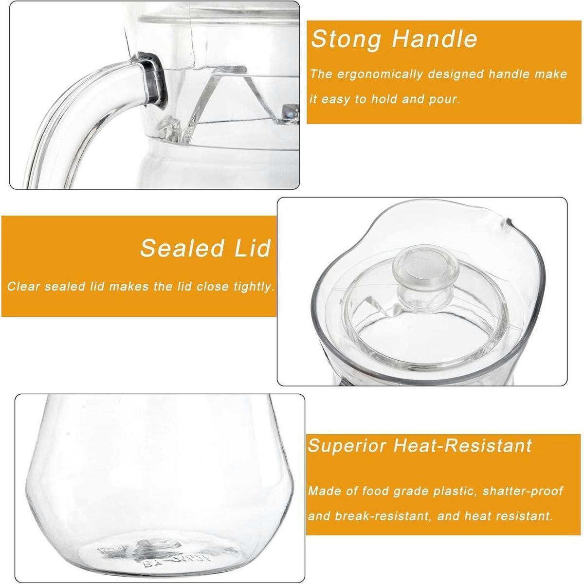 KRUG 2 L 2-teiliges Set - Transparent, Kunststoff (10.4/10.4cm)