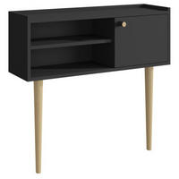 GARDEROBENKONSOLE Behamo Schwarz 85/20/75 cm - Schwarz, Holzwerkstoff (85/75/20cm) - Matkam Möbel