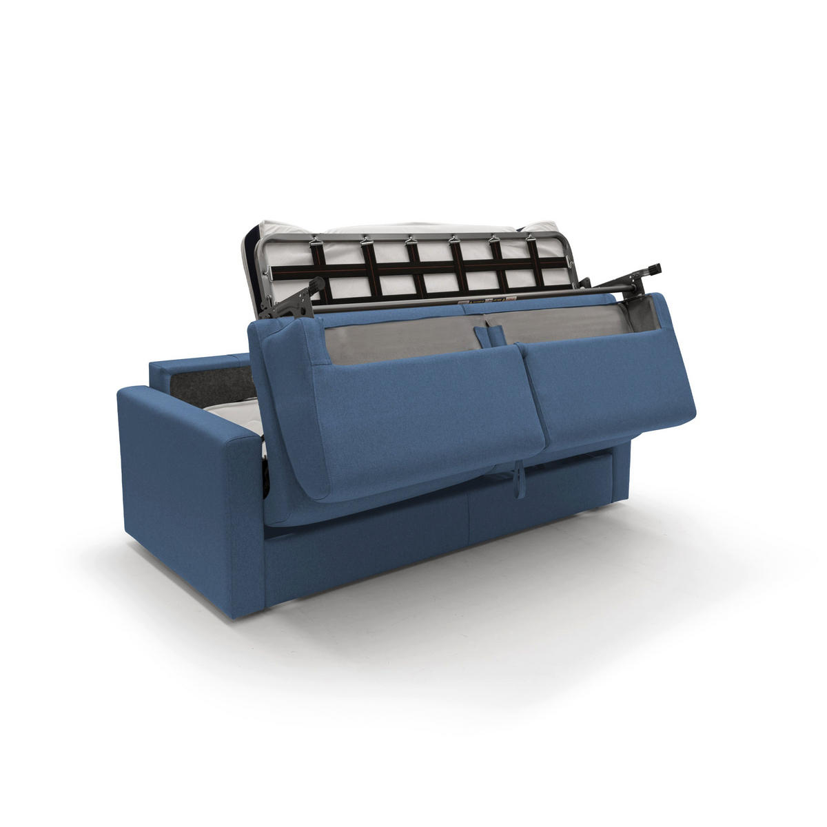 SCHLAFSOFA Chris - Blau, Textil (166/90/96cm) - Divani.store