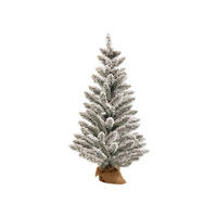WEIHNACHTSBAUM künstlicher DELUXE VIOLA 60 cm, weiß, 2D, 76 Zweige, inkl. Pflanztopf mit Jutesack - Weiß, Kunststoff/Stein (40/60cm) - LAALU