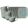 KAFFEETASSEN MIT UNTERTASSEN Casa blau 200 ml 6er Set - Blau, Keramik (13.5/9/13.5cm) - Ritzenhoff Breker