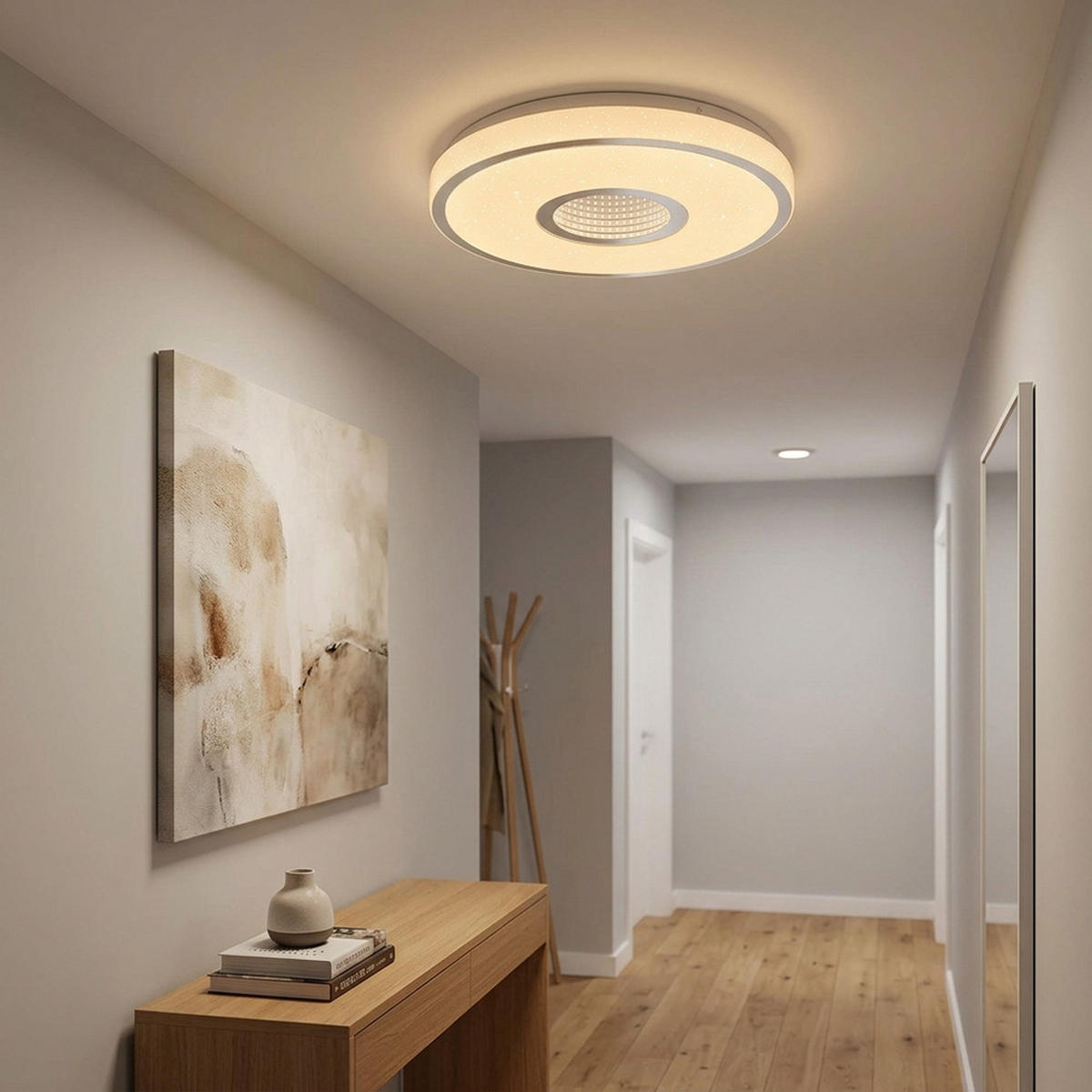 LED DECKENLEUCHTE Metall Weiß - Weiß, Metall (38/38/6.5cm) - Globo Lighting