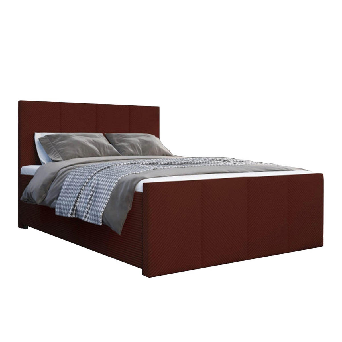 BOXBETT Milano Bonellfederkern inkl. 7-Zonen Topper T-30 - BOXBETT mit Bettkasten - Dunkelbraun, Holz/Holzwerkstoff (140/200cm) - Best For Home