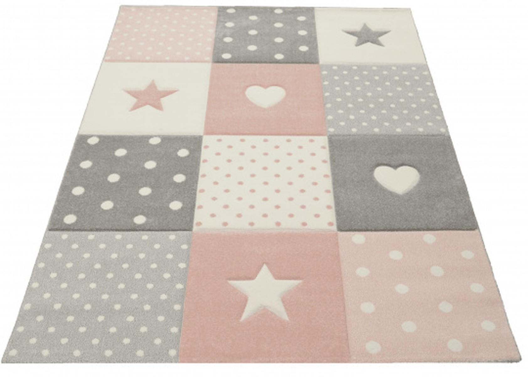 SPIELTEPPICH IDRO Patchwork Polypropylen Pink 120 x 170 cm - Rosa, Textil (120/170cm) - KADIMA DESIGN