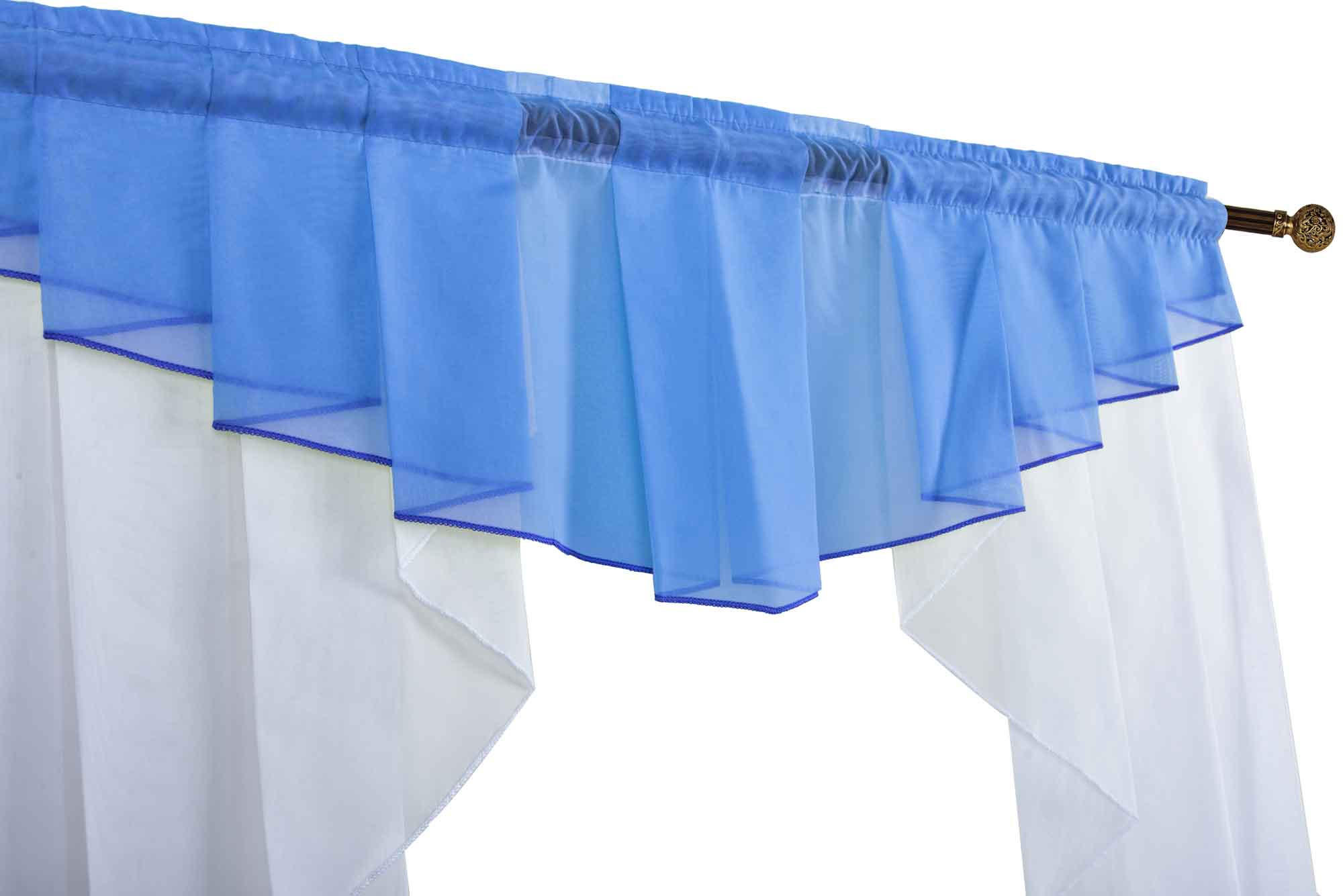 SCHEIBENGARDINE MEIßEN 100x100 cm Blau - Blau, Textil (100/100cm) - Gardinenbox