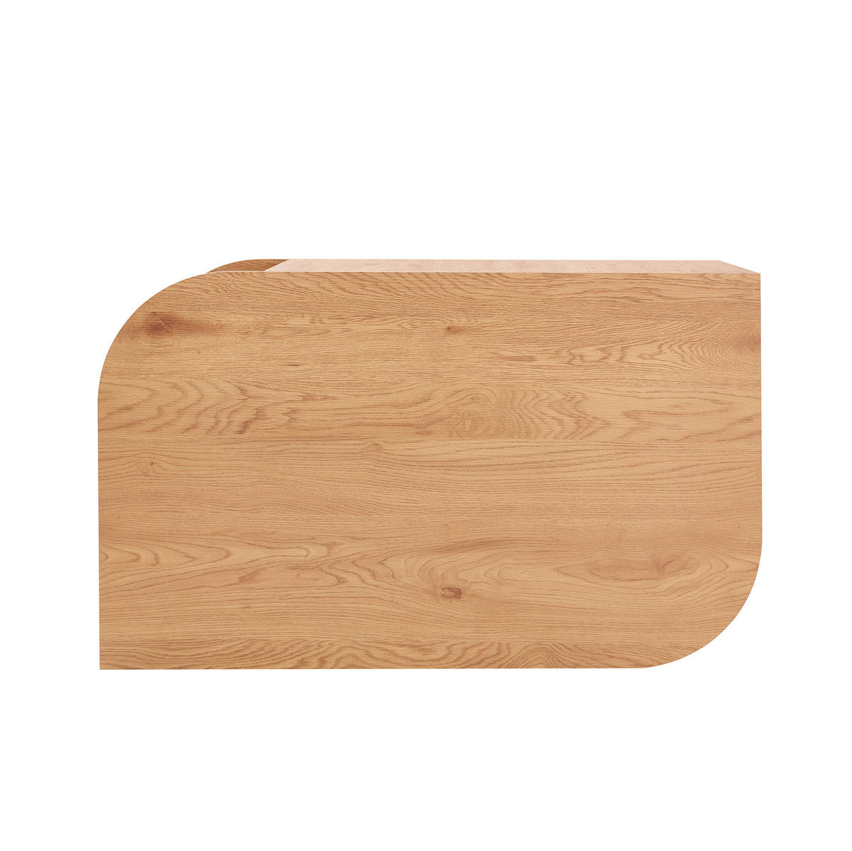 KONFERENČNÍ stolek 100/60/42 cm přírodní z MDF a skla se zásuvným úložným prostorem - přírodní, kompozitní dřevo (100/60/42cm) - OKWISH