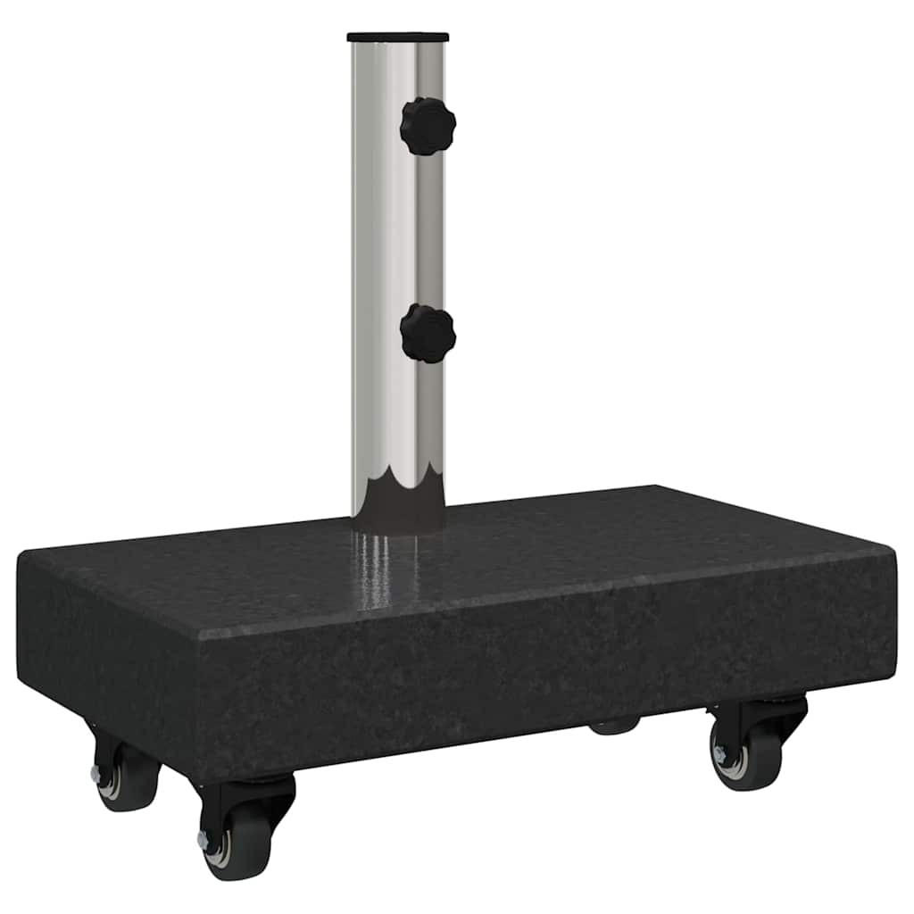 SONNENSCHIRMSTÄNDER Schwarz 45/25/45 Cm Granit - Schwarz, Stein (25/45cm) - vidaXL