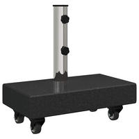 SONNENSCHIRMSTÄNDER Schwarz 45/25/45 Cm Granit - Schwarz, Stein (25/45cm) - vidaXL