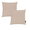 KISSENHÜLLE 2er Set Fino uni 50/50 cm - Beige, Textil (50/50cm) - Magma Heimtexx
