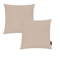 KISSENHÜLLE 2er Set Fino uni 50/50 cm - Beige, Textil (50/50cm) - Magma Heimtexx
