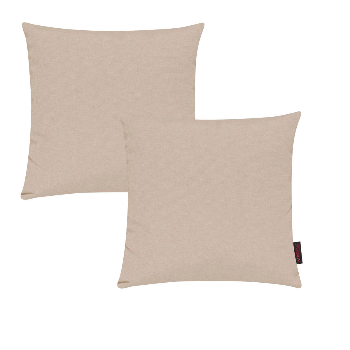 KISSENHÜLLE 2er Set Fino uni 50/50 cm - Beige, Textil (50/50cm) - Magma Heimtexx