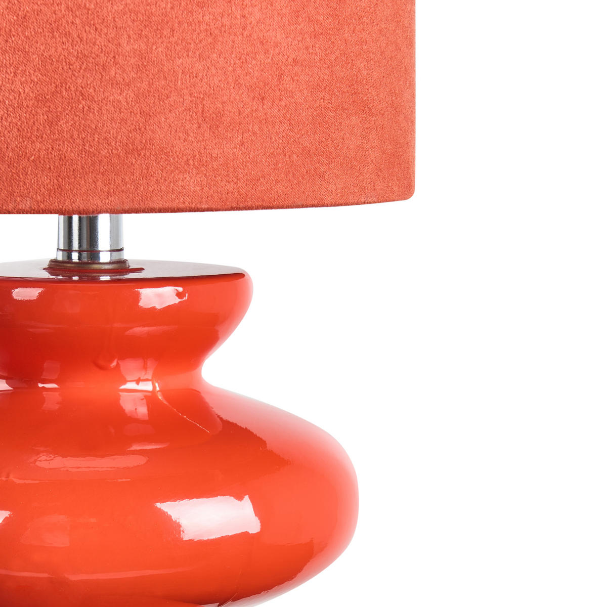 TISCHLAMPE Rot Oteros - Rot, Textil (19/19/62cm) - Beliani