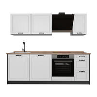 KUCHYNKA R-Line, Biely vidiecky dom/antracitová, 220 cm Goldkraft tammi työtaso - biela/antracitová, kompozitné drevo (220/81.6/60cm) - Vicco