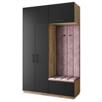 GARDEROBENSCHRANK REMA 150/240/60 cm Modern Garderobe-Set Eiche Wotan - Eiche Wotan/Lila, Holzwerkstoff (150/240/60cm) - MASSENO