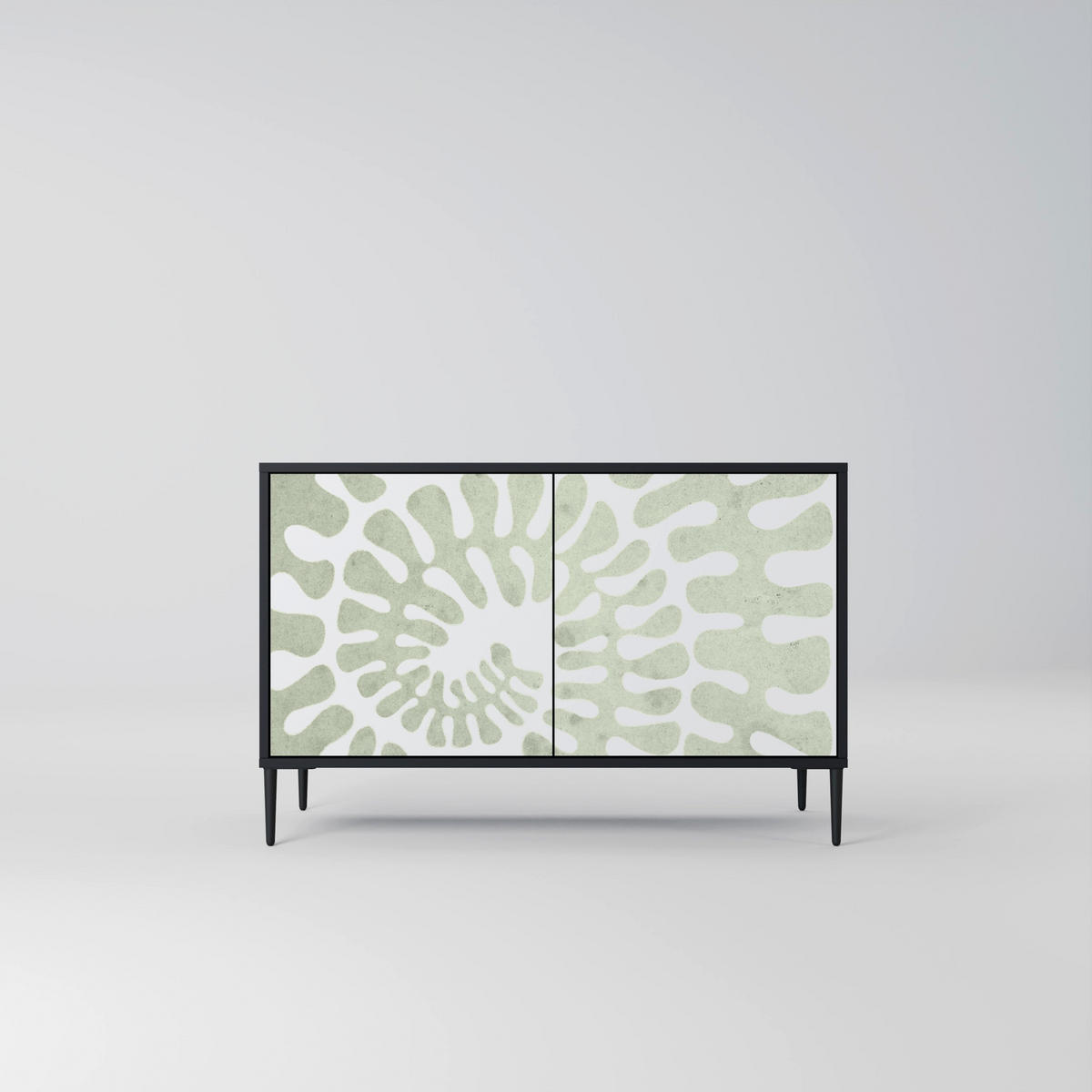 SIDEBOARD HELIX DANCE, Eicheneffekt, 111x42x77,5 cm, 2 Türen - Eichefarben/Buchefarben, Holzwerkstoff/Buchenholz (111/77.5/42cm) - SpaceRebels
