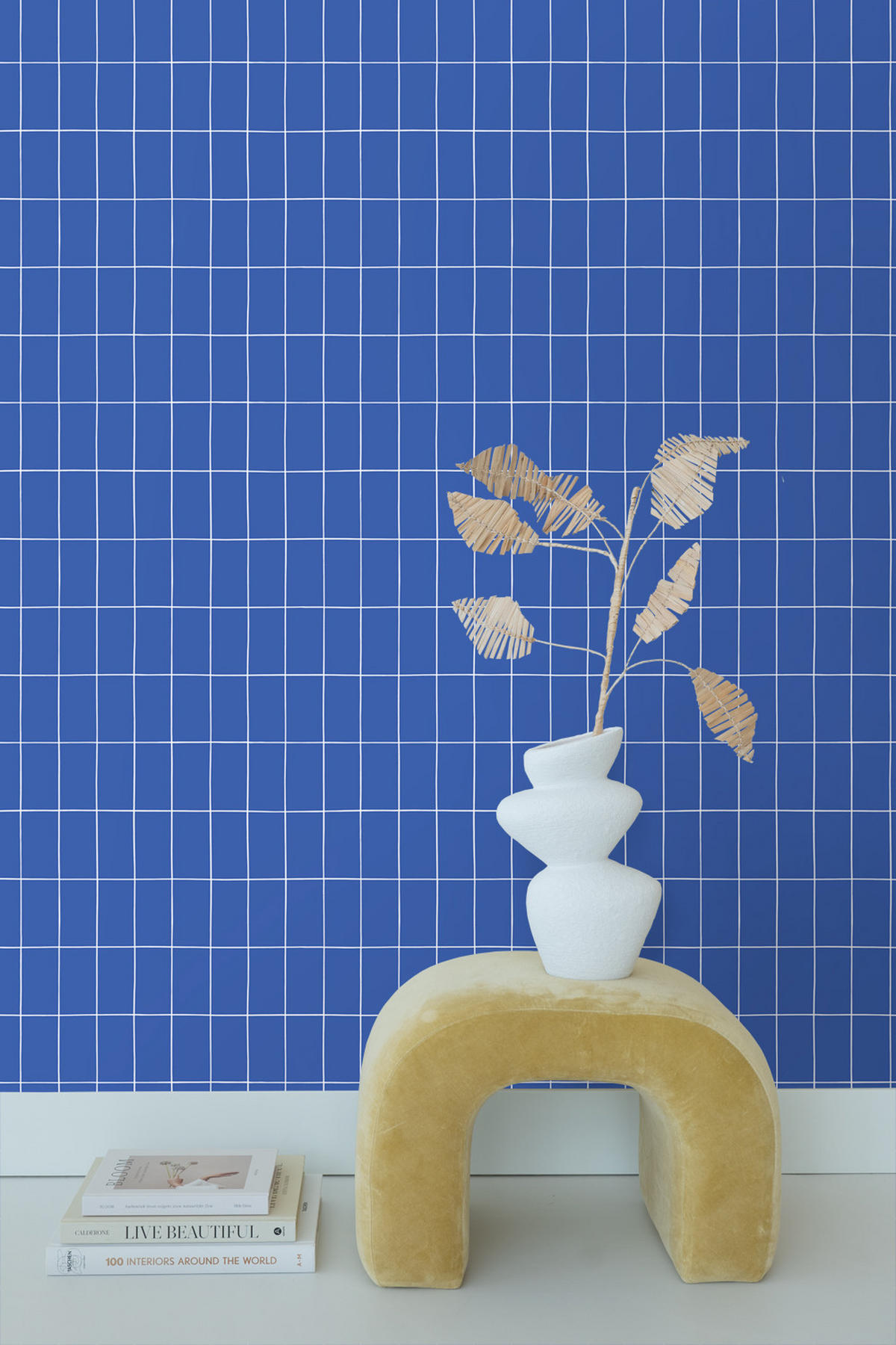 TAPETE kleine Fliesen 53 cm x 10.05 m - Blau, Papier (53/1000cm) - ESTAhome