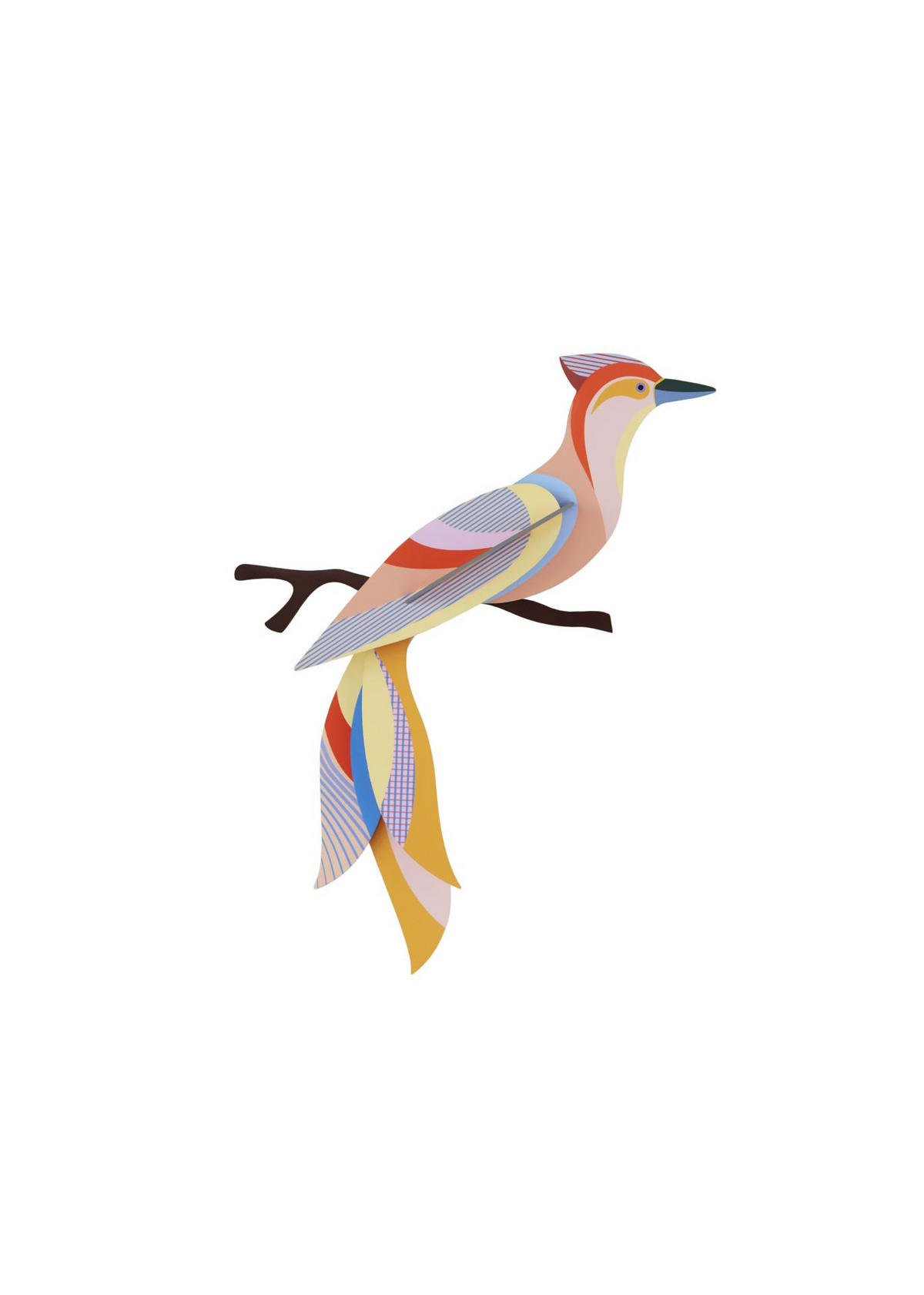 WANDDEKO Leuchtender Flügel 4.5/18 cm - Multicolor, Wellpappe (4.5/18/31cm) - KUNSTLOFT