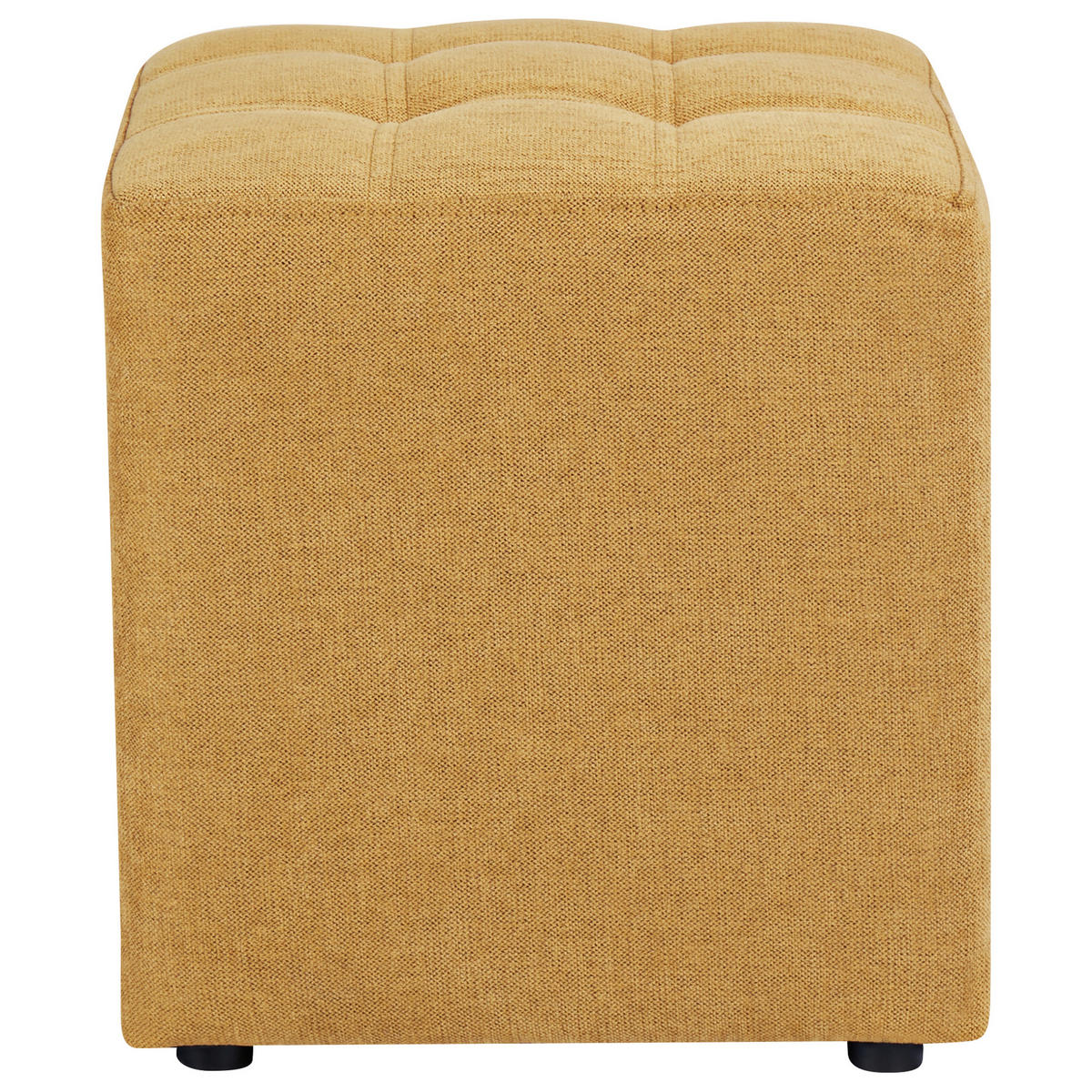 POUF Stoff Gelb Kansas - Gelb, Textil (38/39/38cm) - Beliani