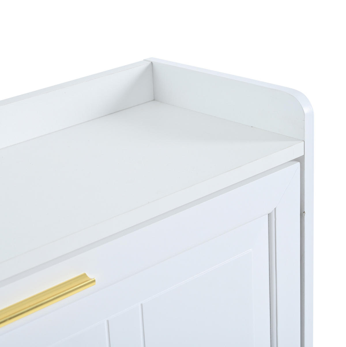 SCHUHSCHRANK aus MDF & Spanplatte 70x24x120cm in Weiß mit Klapptüren - Weiß, Holzwerkstoff (70/120/24cm) - Modfu