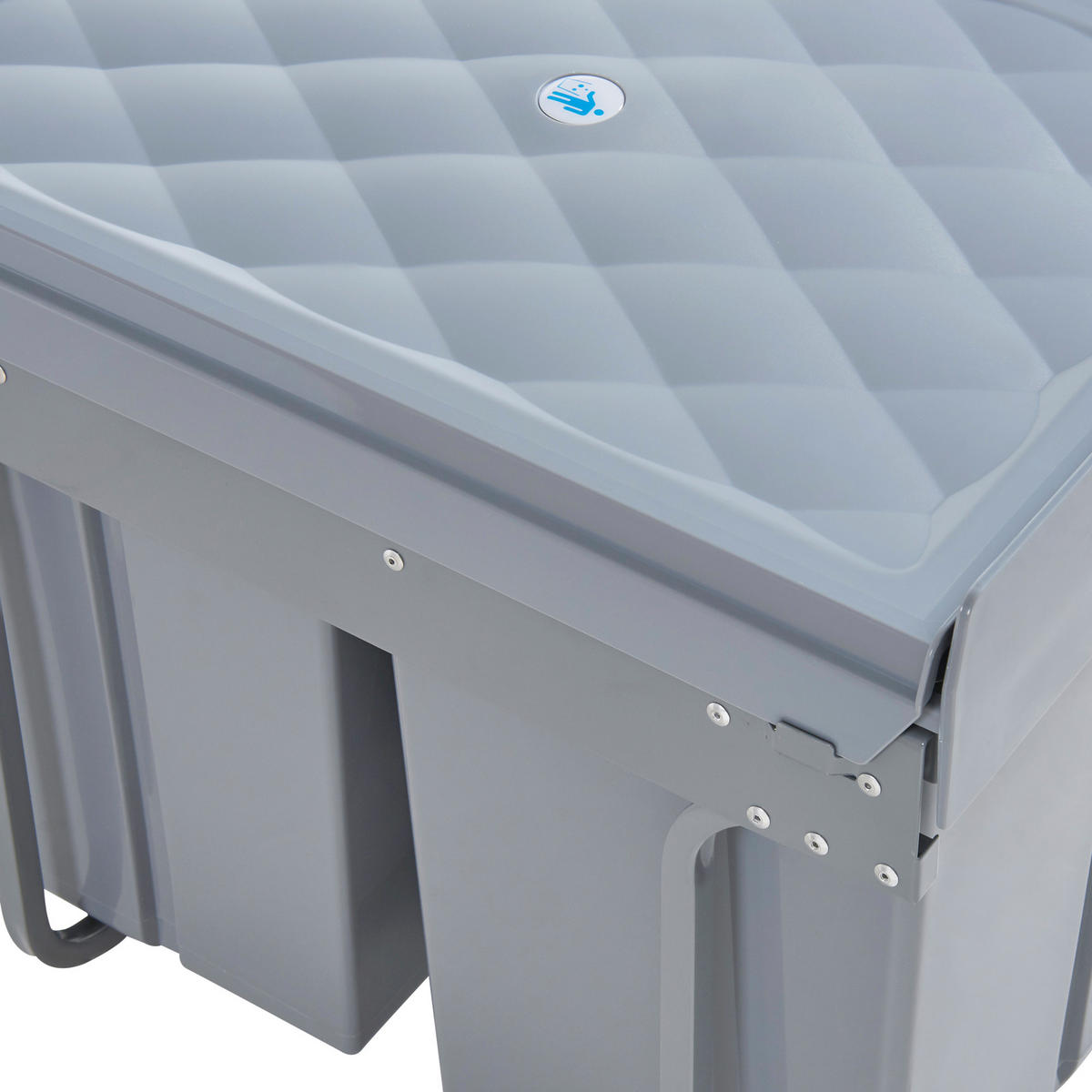 VESTAVĚNÝ KOŠ NA ODPAD Froland - šedá, kov/plast (48/35/34cm) - [en.casa]