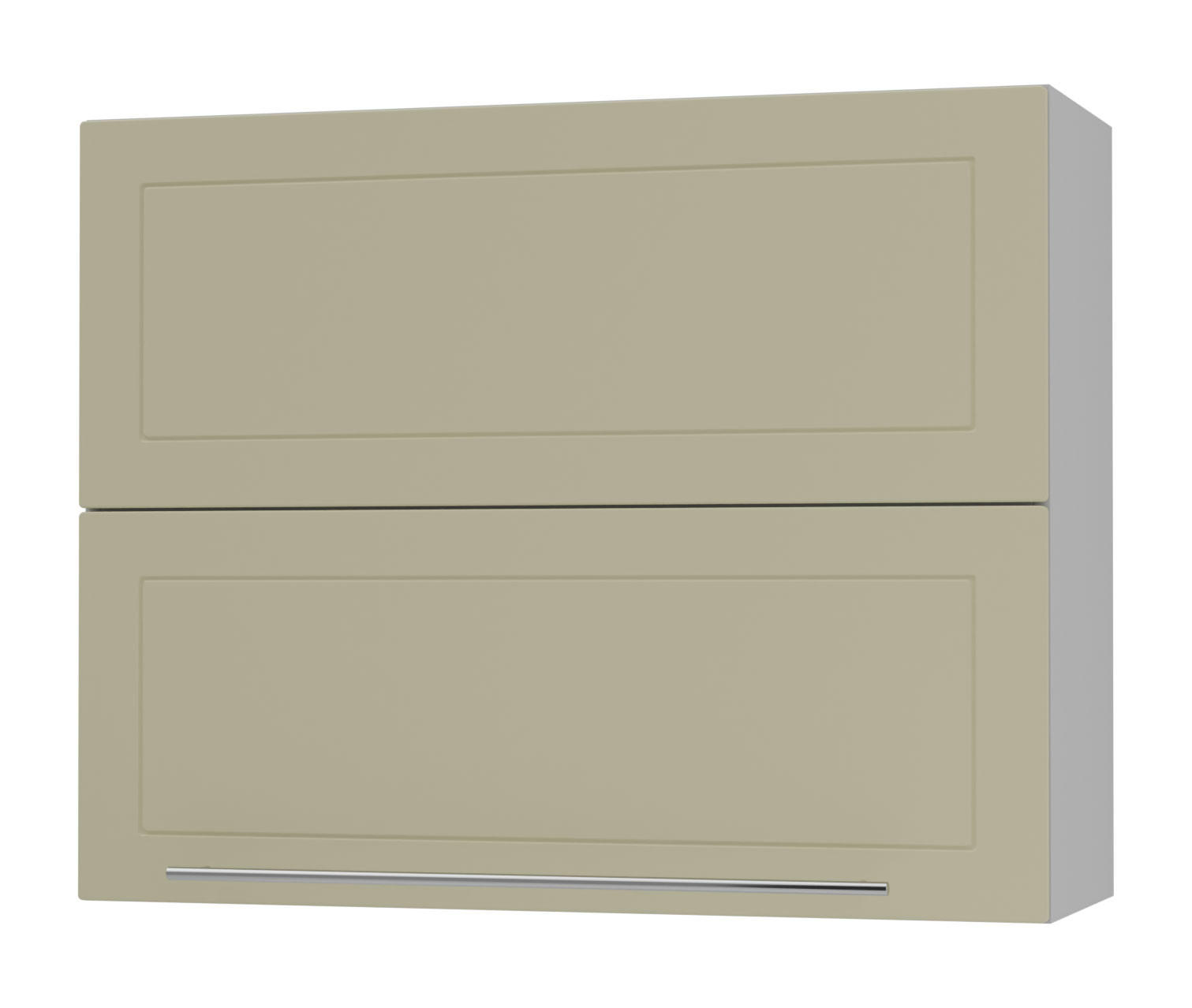 KÜCHENHÄNGESCHRANK Kvantum W8B/90 Weiß Matt / Grau Matt 90 / 32,5 / 72cm - Creme/Grau, Holz/Holzwerkstoff (90/72/36cm) - Feldmann-Wohnen