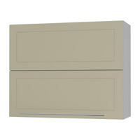 KÜCHENHÄNGESCHRANK Kvantum W8B/90 Weiß Matt / Grau Matt 90 / 32,5 / 72cm - Creme/Grau, Holz/Holzwerkstoff (90/72/36cm) - Feldmann-Wohnen