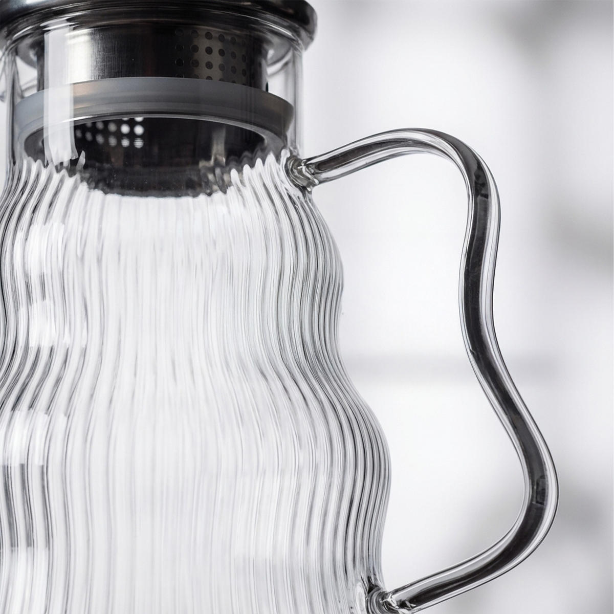 GLASKARAFFE - Transparent, Glas/Kunststoff (1.688L) - Relaxdays