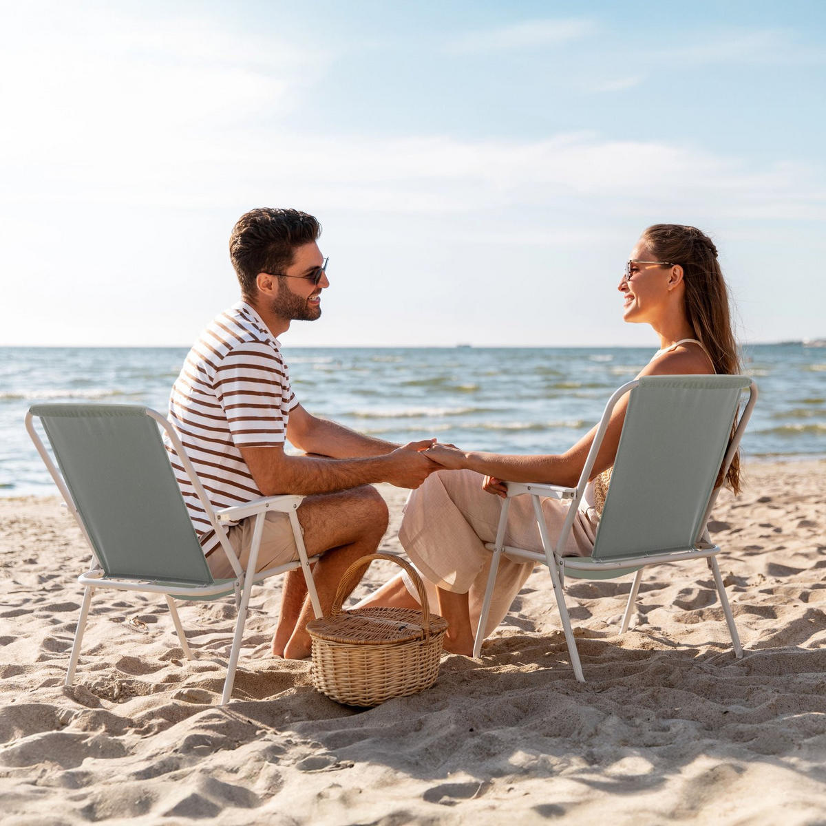 CAMPINGSESSEL bis 100 kg - Olivgrün, Textil (46/73/48cm) - Outtec