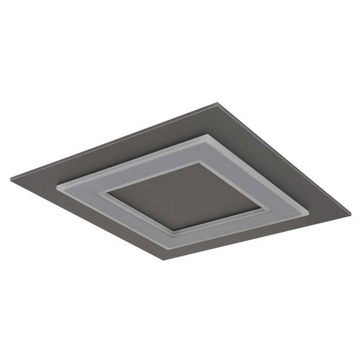 LED DECKENLEUCHTE Metall Acryl Anthrazit - Anthrazit, Metall (48/48/4.6cm) - Globo Lighting