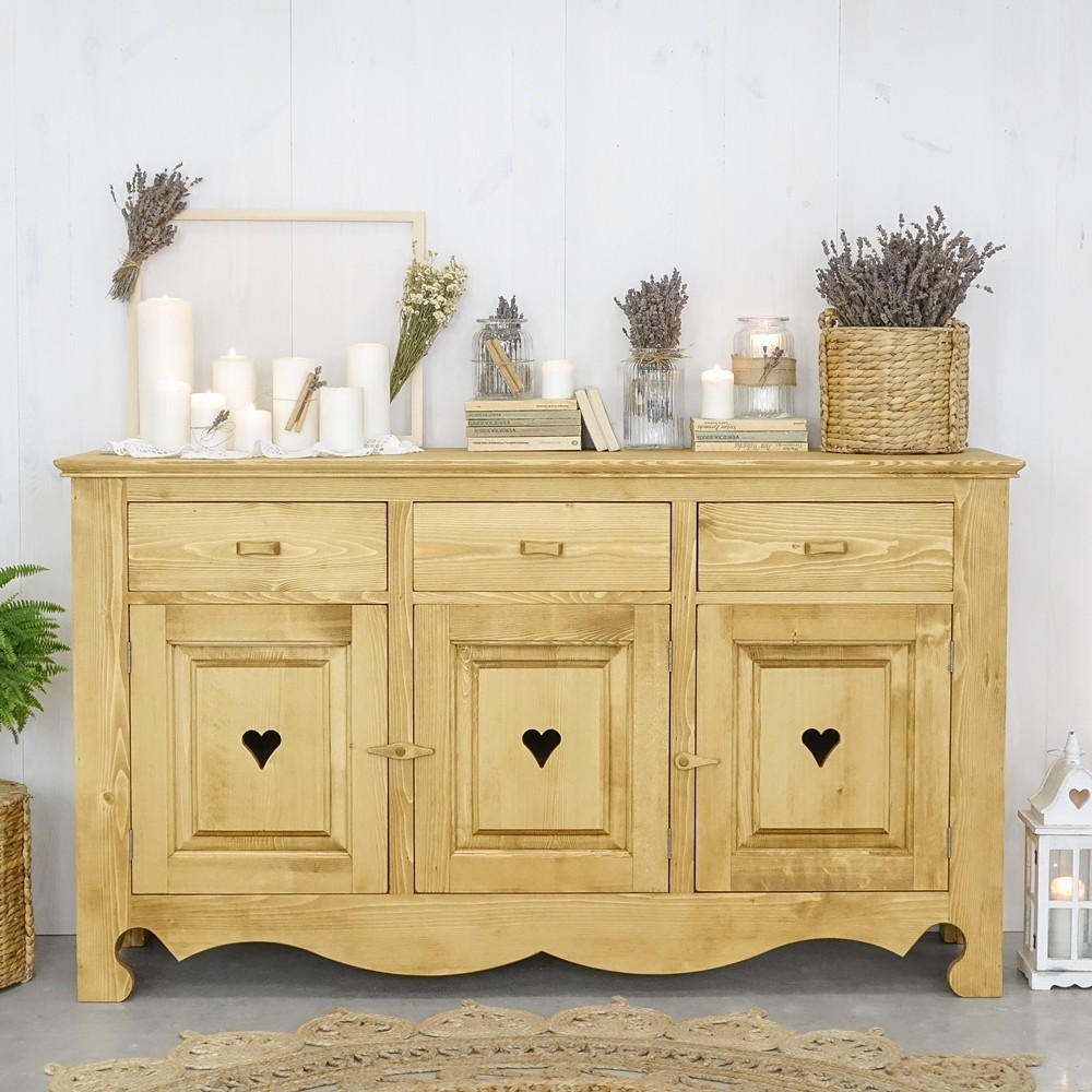SIDEBOARD aus Massivholz MEXICANA - Honig, Holz (160/92/45cm) - Seart
