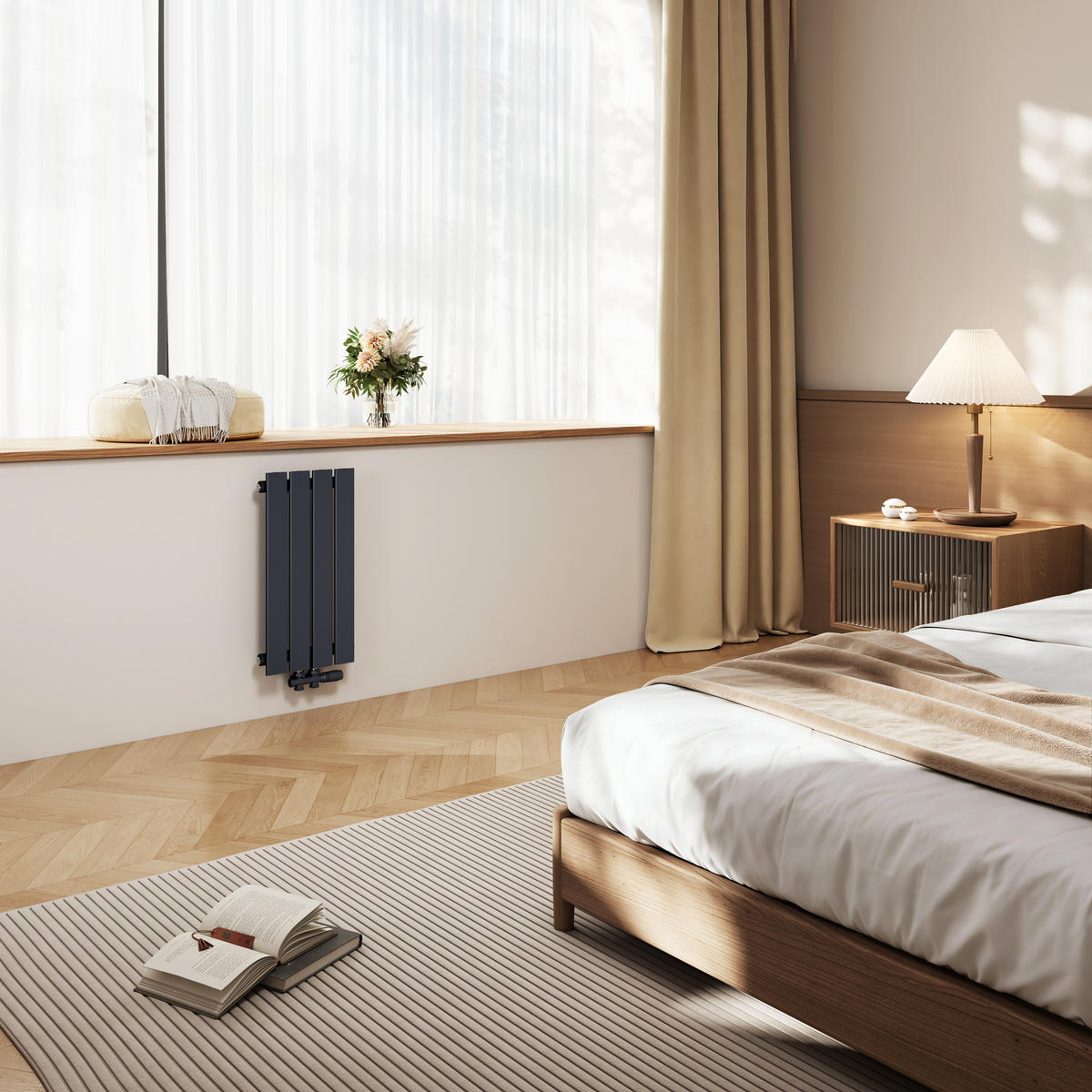 HEIZKÖRPER Flachheizkörper Anthrazit 60/30/4,9 cm - Anthrazit, Metall (30/60/4.9cm) - EMKE