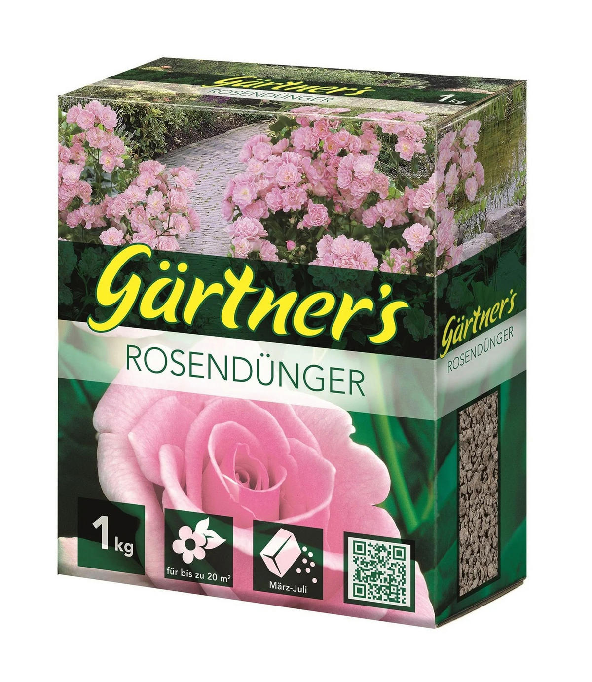 BLUMENDÜNGER für Rosen, 1 kg - Grün, Wellpappe (15.5/18.5/6cm) - Westfalia