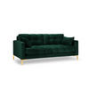 SOFA Mamaia aus Samt flaschengrün 2 Sitzplätze - Grün, Textil (92/75/152cm) - Micadoni