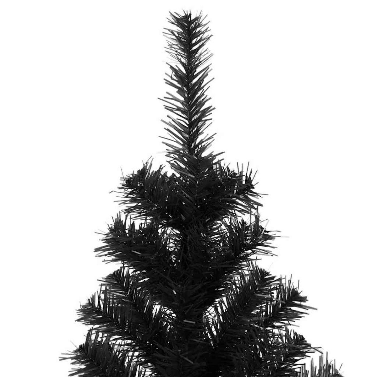 WEIHNACHTSBAUM Künstlicher Mit Ständer Schwarz 180 Cm Pvc - Schwarz, Kunststoff (180cm) - vidaXL