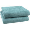 BADETUCH, 2er-Set, 100x150 cm, 100% Baumwolle, Blau - Petrol, Textil (100/150cm) - Zollner